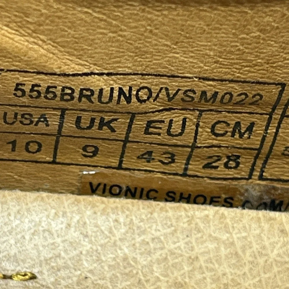 Vionic Bowery Bruno Shoes Men's 10 Brown Leather‎ Wingtip Oxford Brogue Dress